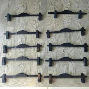 H&M Sturdy Adjustable Clamp Clothes Skirt Dress Hanger 10 Pack - New